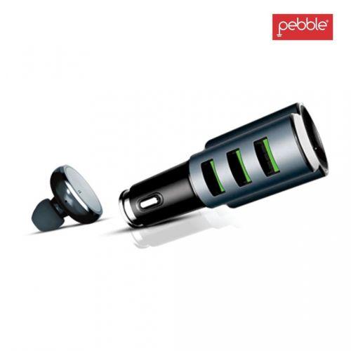 Pebble 3 USB Car Charger with in-Built Mono Bluetooth Headset PCC3M