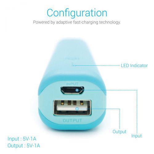 Portronics Charge roll 2000 mah Power Bank POR 640