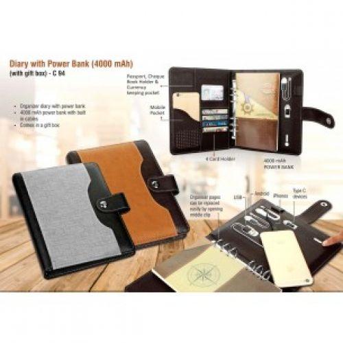 DIARY WITH POWER BANK (4000 MAH) (WITH GIFT BOX) C94 