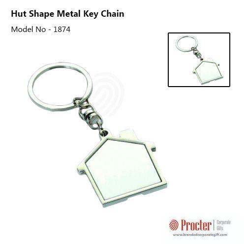 Hut shape metal key chain J21
