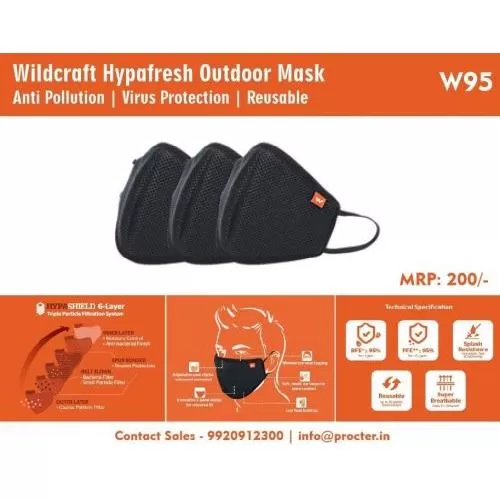 Wildcraft Hypafresh Anti Pollution Outdoor Mask