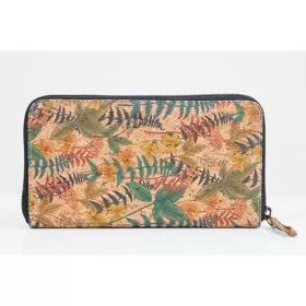 Cork Clutch Purse Leaf Print 9C23804