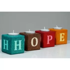 Cork Cube Tea Light Holder 9C231304