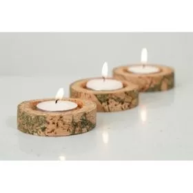 Cork Round Tea Light Holder 9C231309
