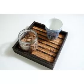Cork Striped Tray 9C23408