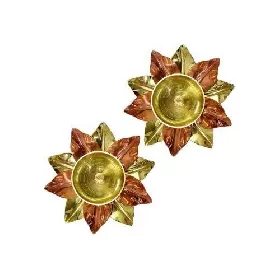 Flower Shape Metal Diya