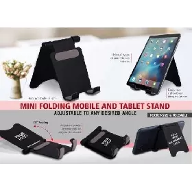 Mini foldable mobile and tablet stand