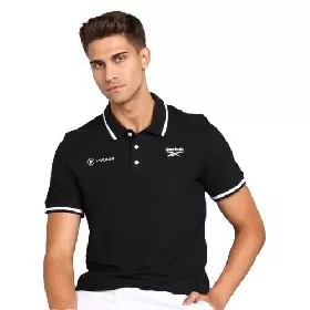 Reebok Cotton Polo Neck T-shirt