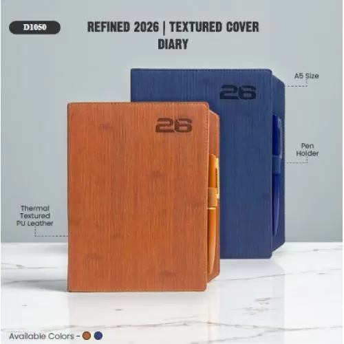 Refined 2026 Textured Cover Diary D1050