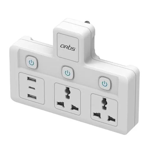 Artis AR-2MS-3USBC 2 Universal Sockets