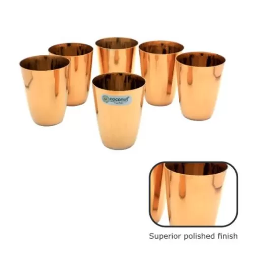 Coconut Glitter Glass Set of 6