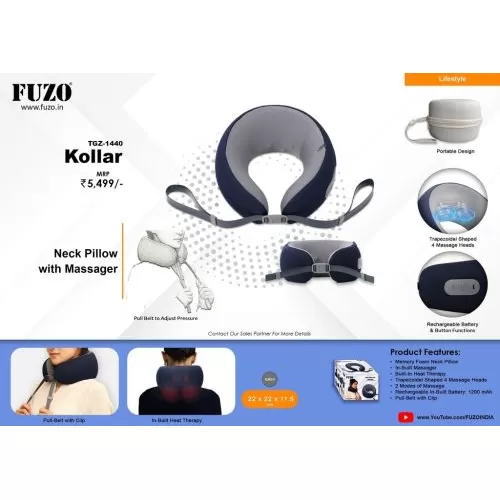 Fuzo Kollar Neck Pillow with Massager TGZ1440
