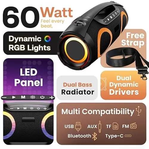 Go Boult Bassbox Q60 Bluetooth Speaker