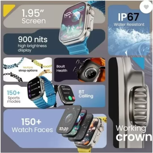 Go Boult Crown silicon Smartwatch