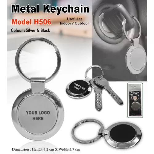 Round Shape Metal Keychain H506