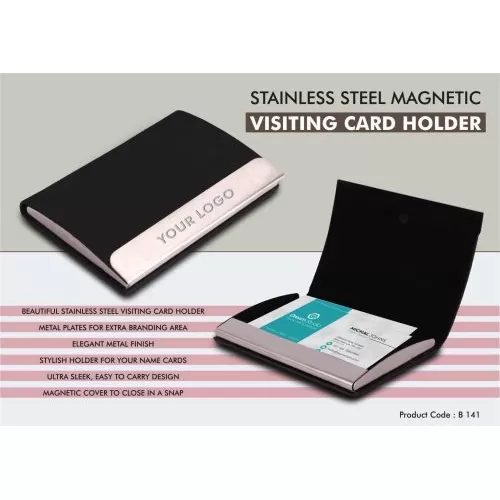 Stainless Steel Magnetic Visiting Card holder B141
