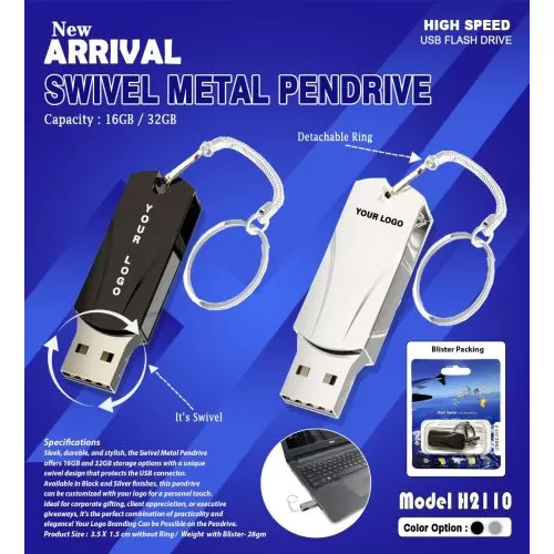 Swivel Metal Pendrive H2110