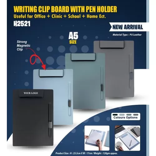 Writing Clip Broad with Pen Holder H2521