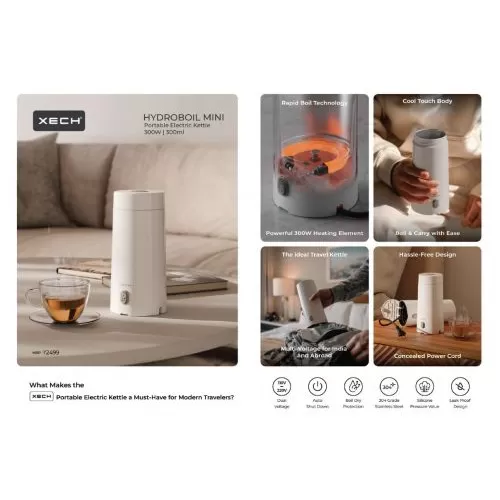 XECH  Hydroboil Mini Electric Kettle