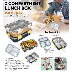 3 Compartment Lunch Box H2602 thumbnail