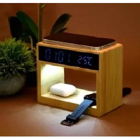 Bamboo Wireless 4 In1 With Digital Clock MGH 9056-1