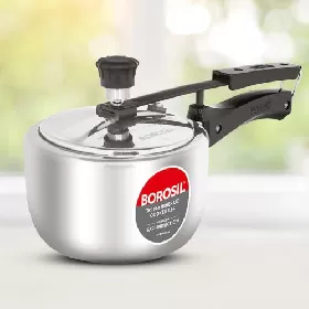 Borosil Inner Lid Tri-Ply Pressure Cooker 3.5L