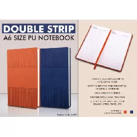 Double strip A6 size PU notebook B137