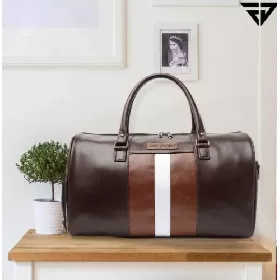 Fur Jaden Brown Weekender Faux Leather Duffle DUFF30