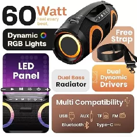 Go Boult Bassbox Q60 Bluetooth Speaker thumbnail