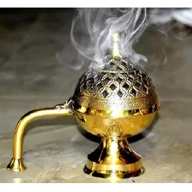 Home Purifying Brass Dhuna Loban Burner