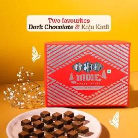 Indie Bites  Dark Chocolate Kaju Katli