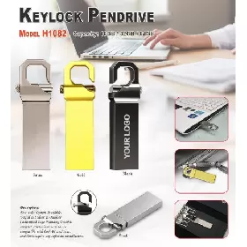 Keylock Pendrive - Golden H1082