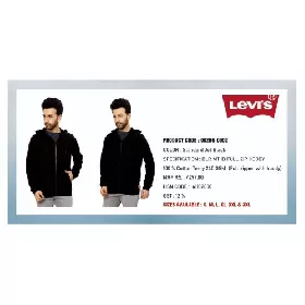 LEVIS Full Zip Hoodie Jacket 002B0-0002