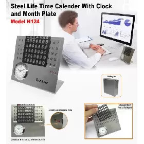 Life Time Calender With Clock And Month Plate H124