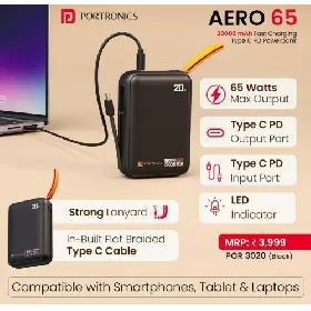 Portronics Aero 65 20000 mAh Powerbank