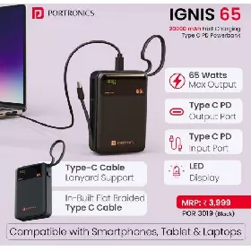 Portronics Ignis 65 20000 mAh Powerbank