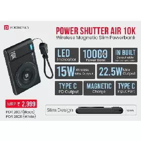 Portronics Power Shutter Air 10k Powerbank