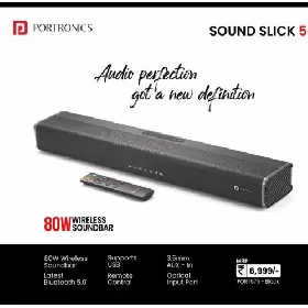 Portronics Sound Slick 5 Wireless Bluetooth Soundbar