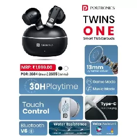 Portronics Twins One Smart Tws Earbuds thumbnail