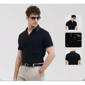 Snitch Technical Stitchless Tipping Polo T Shirt