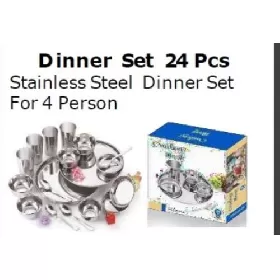Stainless Steel Dinner Set  24 pcs