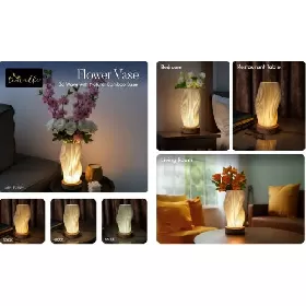 Timalli Flower vase with Natural Bamboo Base