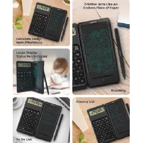 Xech Digi Fold Calculator with Writing Pad 